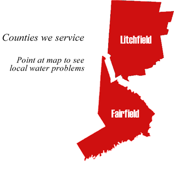 Bennett and Cole provides water testing and treatment services to Fairfield County Connecticut (CT), Litchfield County Connecticut (CT), and Westchester County New York (NY).